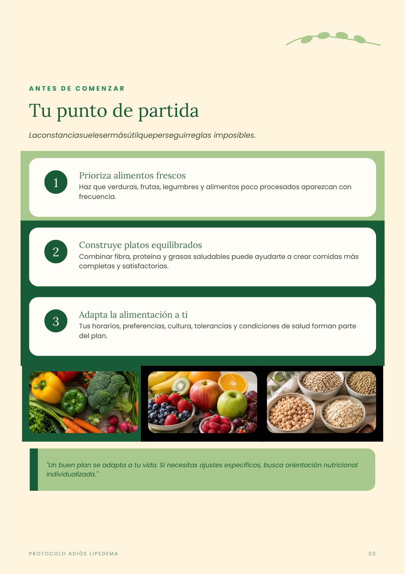 Página 2 de recetas de la guía digital