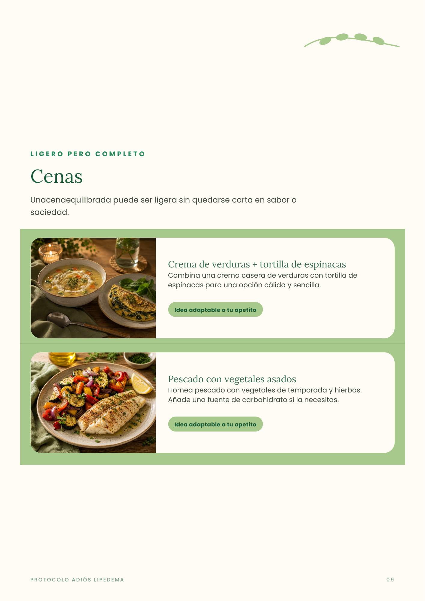 Página 9 de recetas de la guía digital